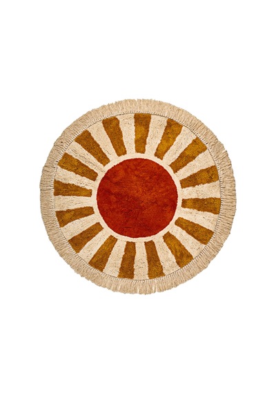Soft Sonne Tufting Banyo Paspası - Ekru - 90x90 Cm Çok Renkli