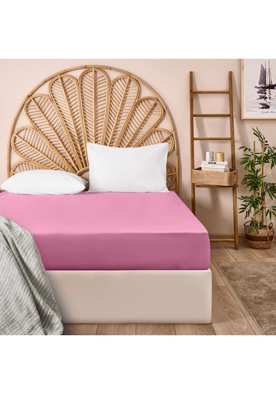Soft Çift Kişilik Düz Kenar Çarşaf - Gülkurusu - 260x270 Cm Renkli