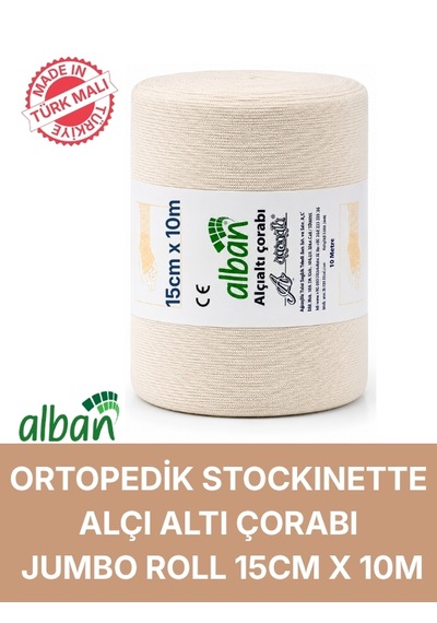 Alçı Altı Çorabı 15 Cm X 10 M, Pamuklu Esnek Medikal Stockinette