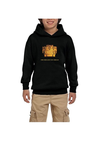 Zepplin Giyim Benediction the Dreams You Dread Siyah Çocuk Kapşonlu Sweatshirt Siyah