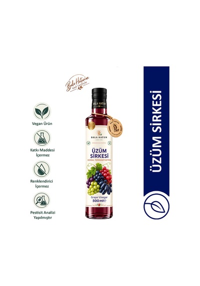 Bala Hatun Üzüm Sirkesi 500ml - Doğal Fermantasyon - Grape Vinegar