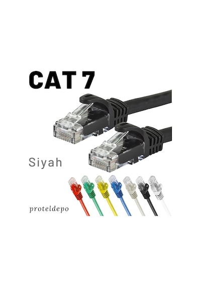 Irenis Cat7 Kablo Ethernet Network Internet Lan Ağ Kablosu 15 M Sarı