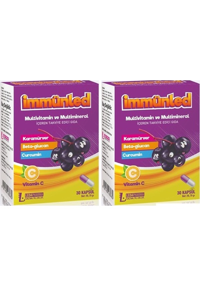 Ledapharma İmmunled Multivit C 30 Kapsül 2'li