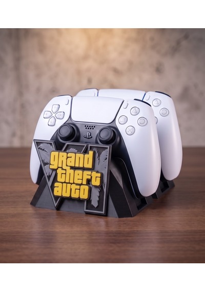 Omni Gta 6 Temalı Ikili Ps5 Kol Standı - Özel Tasarım Gta 6 Kontrolcü Standı, Playstation 5 Oyuncu Aksesuarı Konsol Standı Ve Tutucu Siyah