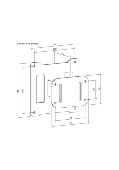 Samsung Uyumlu  Odyssey Ultra Geniş Monitör İçin Vesa Adaptör Dönüştürücü 100x100 Odyssey G9, Neo G9, Crg9, Chg9, Chg90