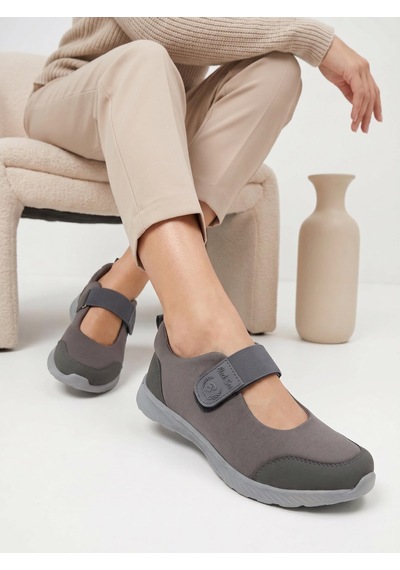 Nesilshoes Nesil Shoes Bsea 632 Füme Memory Foam Lastikli Kadın Ayakkabısı Nesilshoes Nesil Shoes Bsea 632 Füme Memory Foam Lastikli Kadın Ayakkabısı