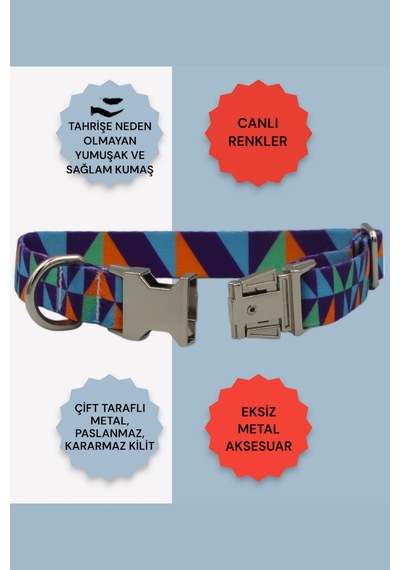 Caramelos İsimli Köpek Tasması, Köpek Künyesi, Köpek İsimlik 110 Turuncu - Yeşil