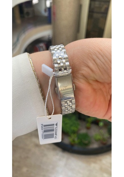 Ferro Quartz Çelik Gri Turkuaz Kadran 30 Mm Kadın Kol Saati Gümüş