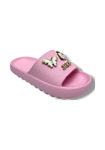 Polikamp E200-26 Love Kelebek Parfüm Süslü Kız Çocuk Terlik 31-35 Pembe