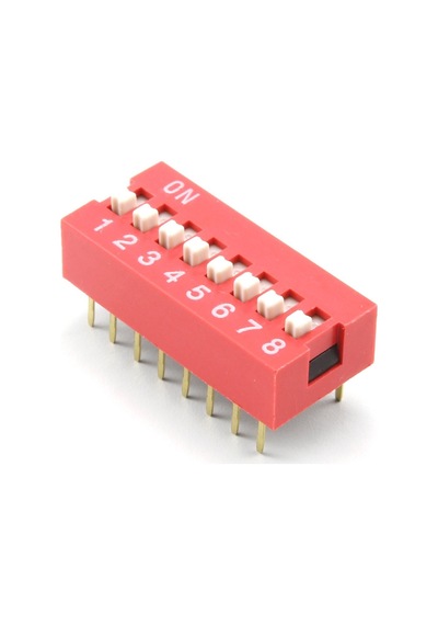 8li Dip Switch 8 Pin Kırmızı Anahtar Açık Kapalı Seçim Adres Ayar On Off Bağlantı