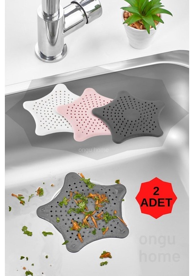 2 Adet Yıldız Süzgeç Lavabo Süzgeci Kaymaz Vantuzlu Banyo Süzgeci Silikon Diğer