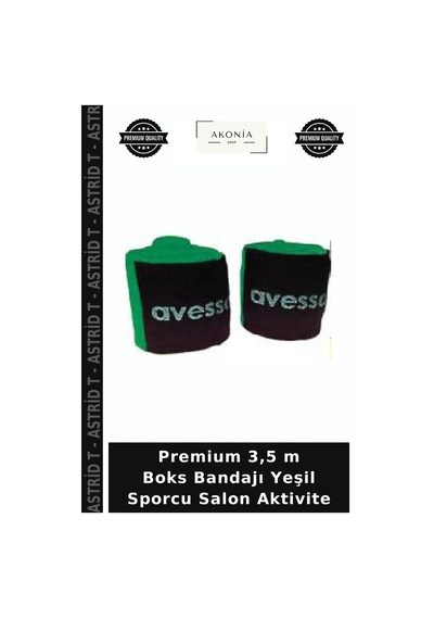 Premium 3,5 M Boks Bandajı Yeşil Sporcu Salon Aktivite