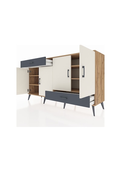 Hyperion Konsol 5 Raflı 2 Çekmeceli 4 Kapaklı 176x44x99 Çam-aytaş Çam-aytaşı/antrasit Hyperion Konsol 5 Raflı 2 Çekmeceli 4 Kapaklı 176x44x99 Çam-aytaş Çam-aytaşı/antrasit