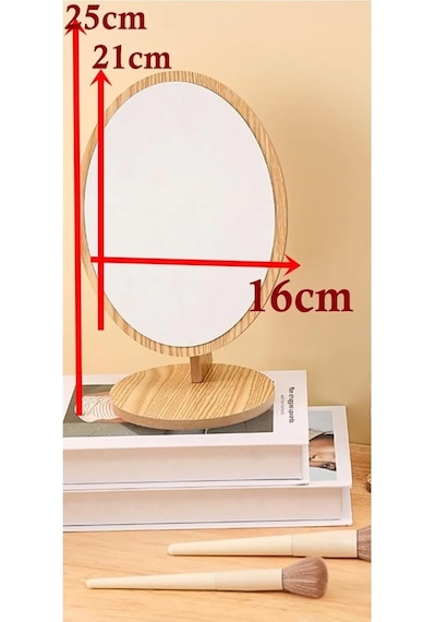 Yeni Model 9 -ahşap Tasarım Masaüstü Oda Dekorasyon Makyaj Oval Ayna
