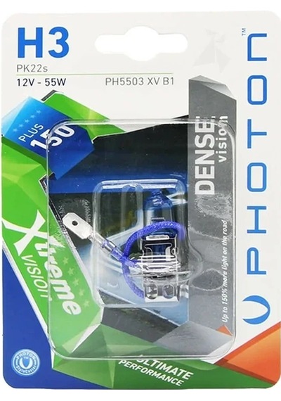 Photon H3 12v 55w Xtreme Vision +%150 Fazla Işık Tekli Blister Ampul