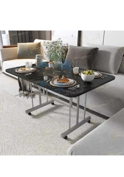 Orta Sehpa Tekerli Masa 70x110 Metal Ayak
