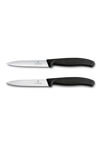 Victorinox 6.7793.2 Swiss Classic 2li 10cm Soyma Bıçağı Set, Siyah Diğer