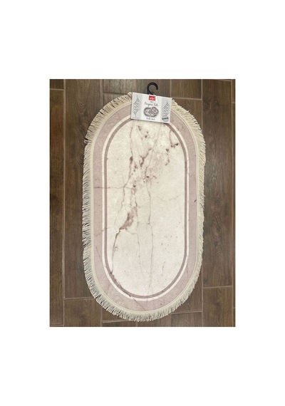 Buççin Online Mağaza Ekonomik Banyo Paspası 2 'li Kaymaz Taban 60x100 Polyester İnce 6 Mm Altı Bej Çok Renkli