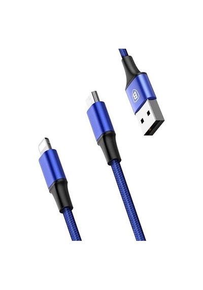 Baseus Rapid Series 2in1 İphone+ Micro Usb 3.0a Usb Kablo Şarj 120cm- 5775 Standart