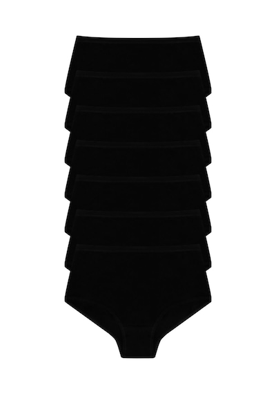 Sebatingo Kadın Külot Yüksek Bel Pamuklu Likralı Siyah 7 Li Paket 32350-black 2xl - 3xl