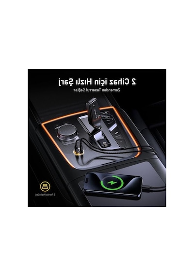 2 Portlu Hızlı Şarj Çakmak Adaptörü, Pd 65w Güç