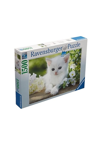 1500 Parça Beyaz Kedi Puzzle