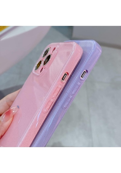 Teknomoda Xiaomi Redmi Note 10s Kılıf Kamera Korumalı Simli Lüks Işıltılı Silikon