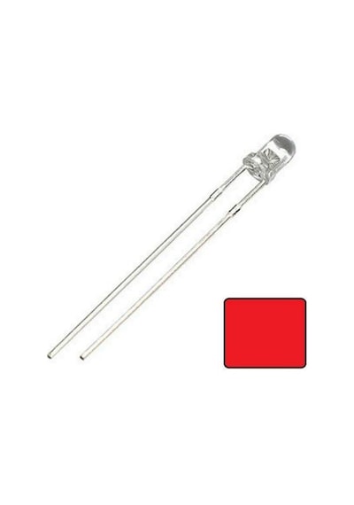 Arduinoelektronik-3Mm Şeffaf Kırmızı Led (100 Adet)