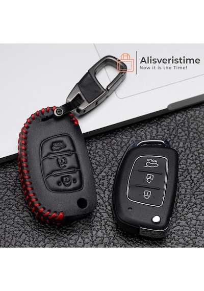 Deri Anahtar Kılıfı Hyundai İ20, İ30, İ35, İx20, İx35 İle Uyumlu