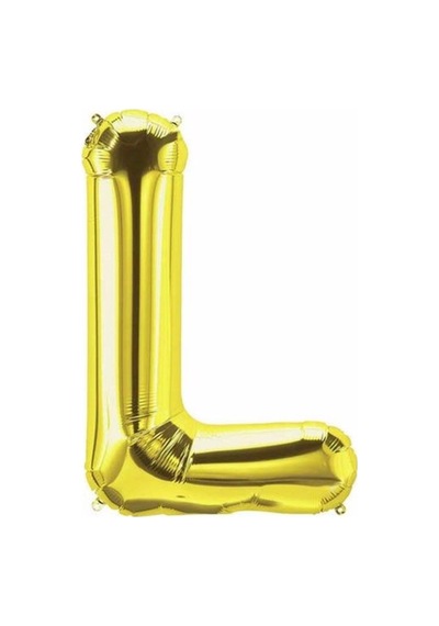 L Harf Folyo Balon Gold 100 Cm Beyaz