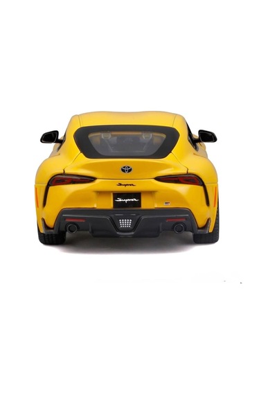 TıfılToys Hobbiez Lisanslı Toyota Gr Supra Kapıları Açılabilir Model Diecast 1/32 Ölçek Metal Standlı Araç Sarı