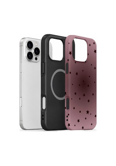 Velvoria Valestra Rose Star Dust Apple Apple iPhone Uyumlu 16 Pro Max Magsafe Koruma Kılıfı Valestra Magline - Rose Star Dust