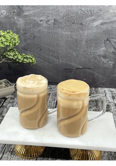 2 Li Borosilikat Cam Kulplu Pinterest Model Bardak Kupa 300ml