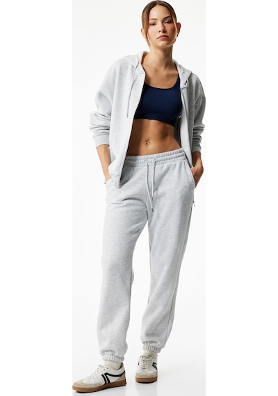 Koton Sweat Bottoms Gri Melanj 7wak40070nk