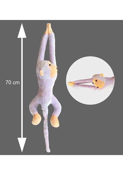 Elleri Yapışan Oyun Ve Uyku Arkadaşı 70 Cm Peluş Maymun Oyuncak - Hediyelik - Aksesuar Ve Süs - Oyun Ve Uyku Arkadaşı 001