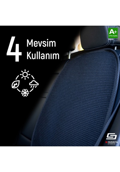 Oto Arka Koltuk Sırt Koruyucu Kılıf Siyah Universal 2 Parça A+ Kalite