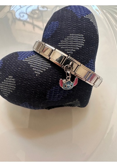 Stitch Italyan Bileklik Sallantılı Charmı Sadece 1 Adet Charm Gönderilir Mavi