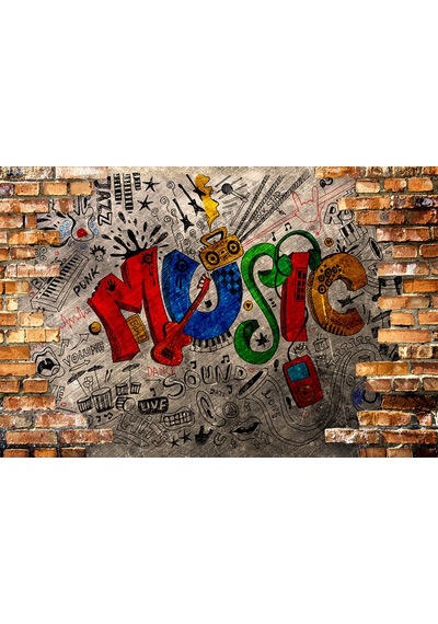 3 Boyutlu Müzik Yazılı Duvar Kağıdı
