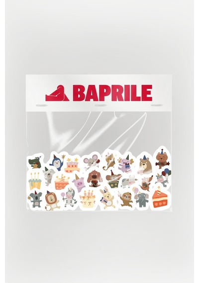 Sevimli Hayvanlar Doğum Günü 25 Parça Sticker Paketi Suya Dayanıklı Laptop Termos Telefon Etiket Seti
