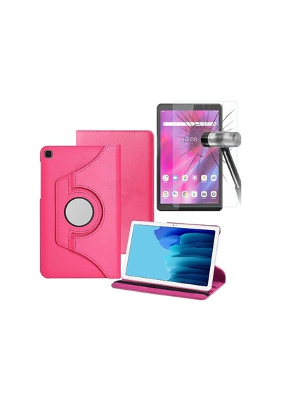 Samsung Galaxy Tab A 2019 Sm-t297 360 Dönerli Tablet Kılıfı + Ekran Koruyucu Arka Kapak