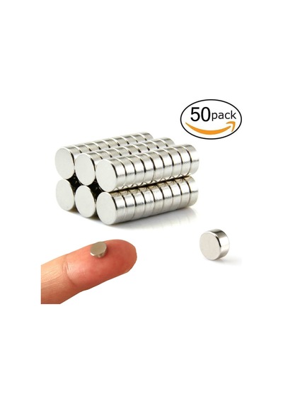 50 Adet Çap 6Mm X Kalınlık 2Mm Yuvarlak Güçlü Neodyum Mıknatıs