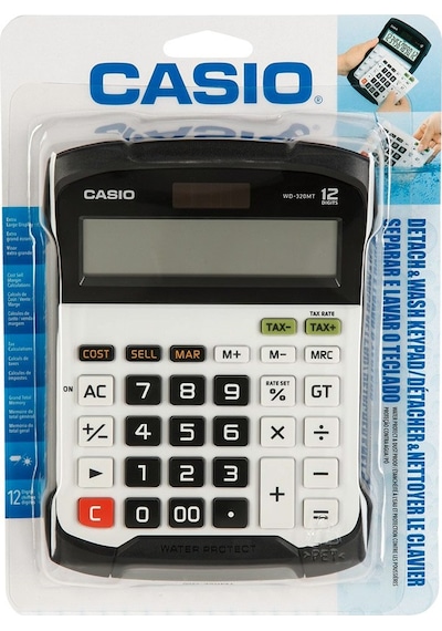 Casio WD-320MT Suya ve Toza Dayanıklı Masaüstü 12 Hane Hesap Makinesi