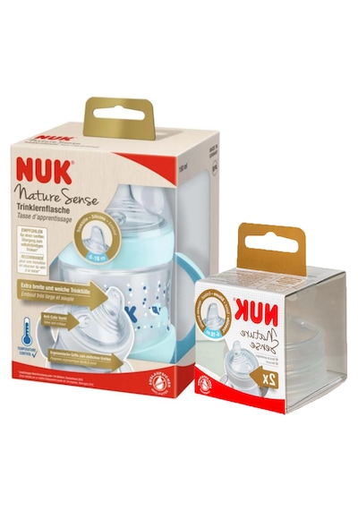 Nuk Nature Sense Isı Göstergeli Pp Alıştırma Bardağı 150 Ml - 2 Adet Yedek Başlık Mavi