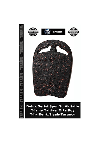Delux Serisi Spor Su Aktivite Yüzme Tahtası Orta Boy Tür- Renk:siyah-turuncu Siyah - Turuncu
