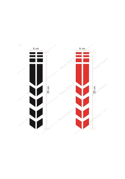 2 Adet - Motorsiklet Şerit Sticker Çamurluk Sticker Motorsiklet