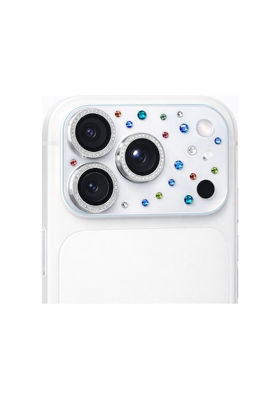 Apple Uyumlu iPhone 17 Pro Taşlı All İn One Tam Kaplayan Kamera Lens Koruyucu Dreamy Stars