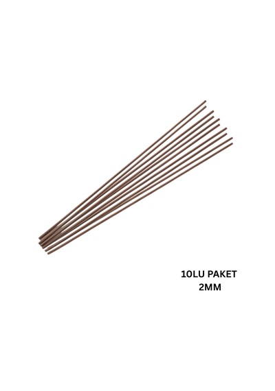 Yapay Çiçek Teli, Çiçek Aranjman Yapım Teli - 2 Mm, 10 Adet - 40 Cm - Kahverengi Kahverengi