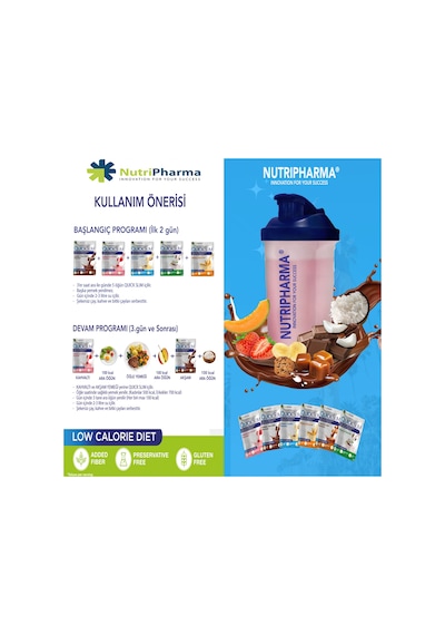 Quick Slim Öğün Yerine Geçen Shake, Kavun Aromalı, 30 Saşe