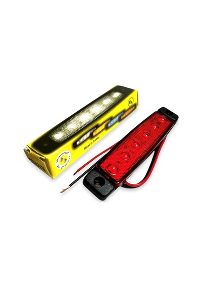 Ahmet Otomotiv Sanel 10 Adet 6 Ledli Kırmızı Parmak Led 12v Lamba Basamak Aydınlatma