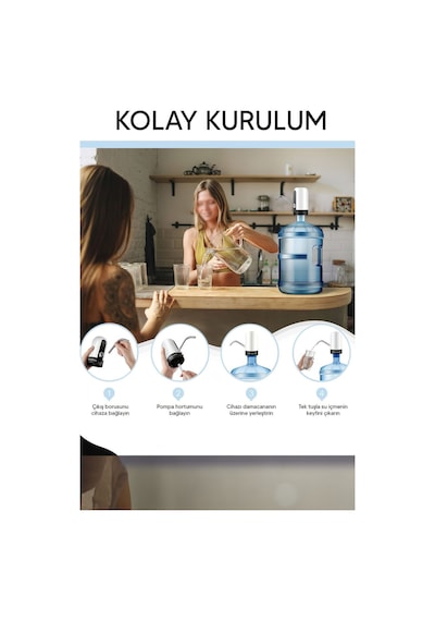 Şarjlı Otomatik Damacana Su Pompası-kolay Kurulum Taşınabilir Su Damacana Pompası Karışık